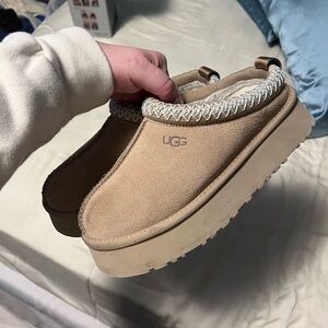 UGG Women's Beige Platform Mules